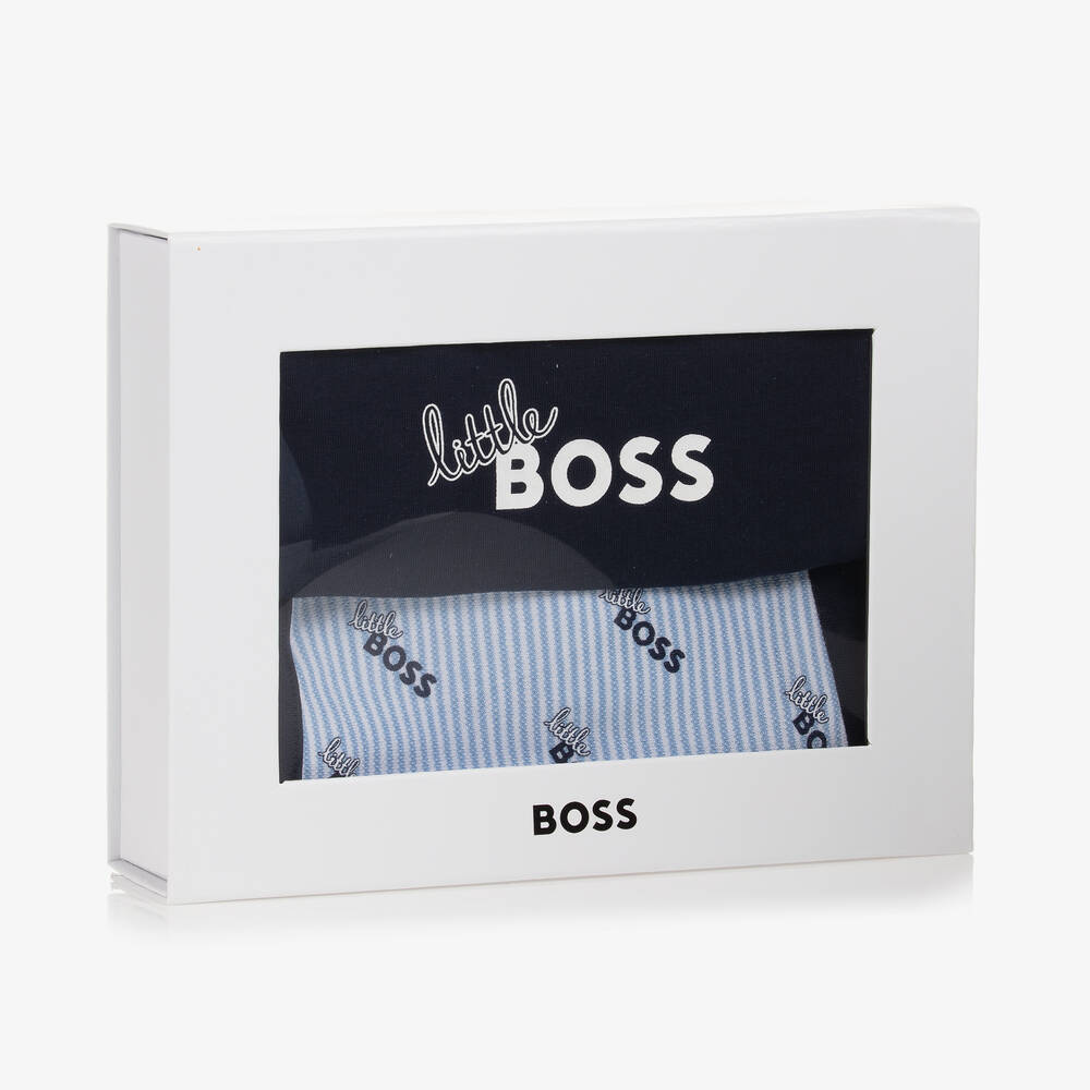 BOSS Blue cotton t-shirt and shorts
