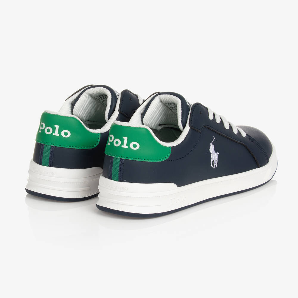 Polo Ralph Lauren
Boys Navy Blue Lace-Up Logo Trainers